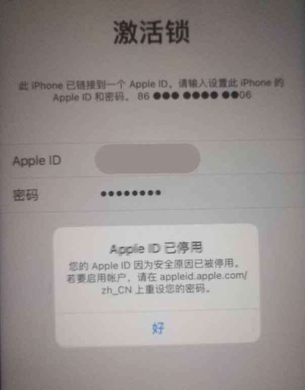 莲池苹果手机维修分享iPhone 12 出现提示“Apple ID 已停用”怎么办 